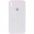Чехол Silicone Case Square с защитой камеры для Apple iPhone XS Max (6.5") – Белый / White. Фото 1 из 3