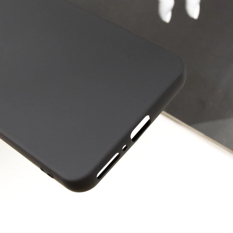 Кольоровий силіконовий чохол GETMAN із закритою камерою для Xiaomi Redmi Note 13 4G – Чорний / Black. Фото 6 з 8