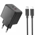 МЗП Hoco CS16A Wish PD20W (1USB-C/1L) + кабель Type-C to Lightning – Black. Фото 1 з 7
