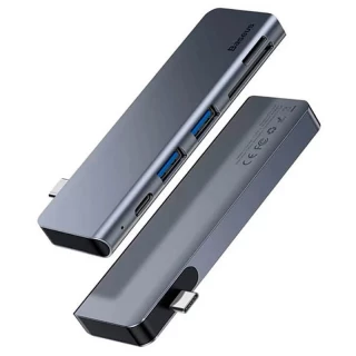 Перехідник Hub Baseus Harmonica 5-in-1 фото 1 з 2