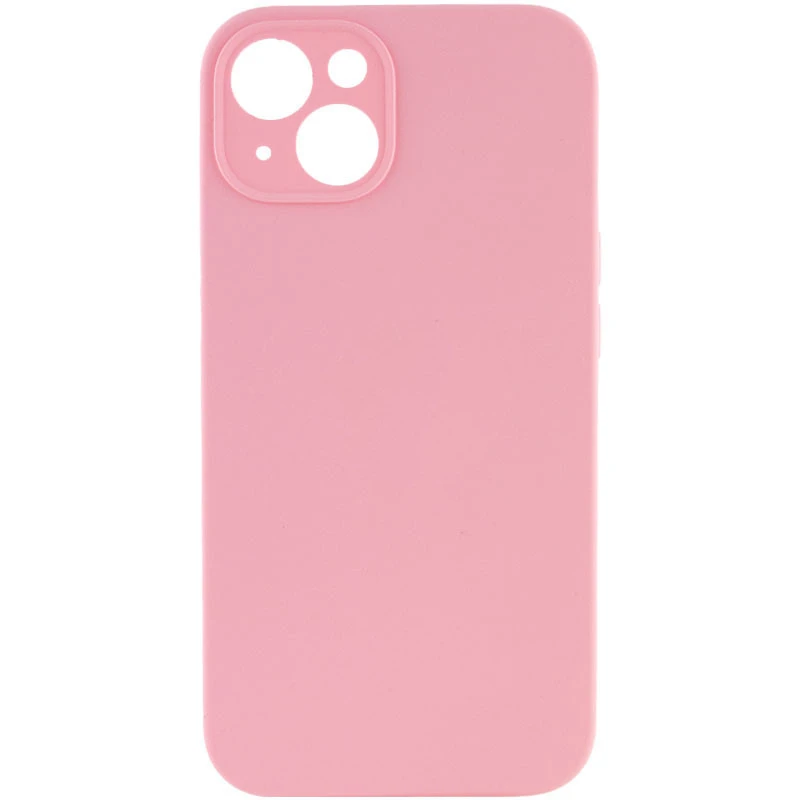 Чехол с защитой камеры Silicone Case для Apple iPhone 14 (6.1") – Розовый / Light pink. Фото 1 из 3