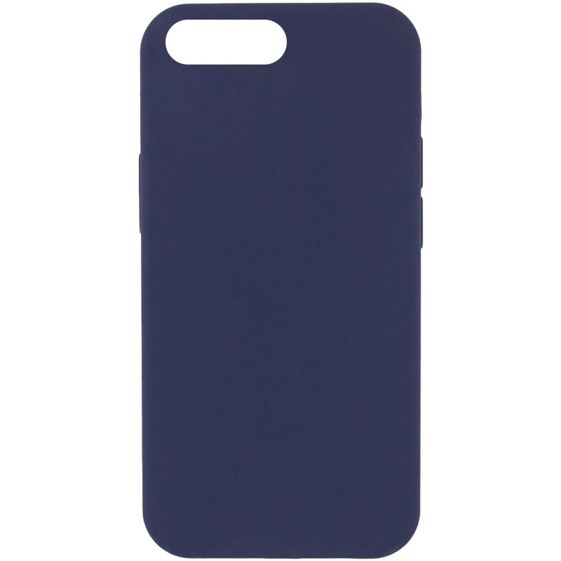 Чохол з закритим низом Silicone Case на Apple iPhone 7 plus / 8 plus – Темно-синій / Midnight blue. Фото 1 з 2