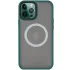 TPU+PC чохол Metal Buttons with Magnetic Fit для Apple iPhone 13 Pro Max (6.7") – Зелений / Dark Green. Фото 1 з 6