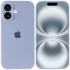 Чехол Silicone Case с защитой камеры для Apple iPhone 16 – Голубой / Lilac Blue. Фото 4 из 8