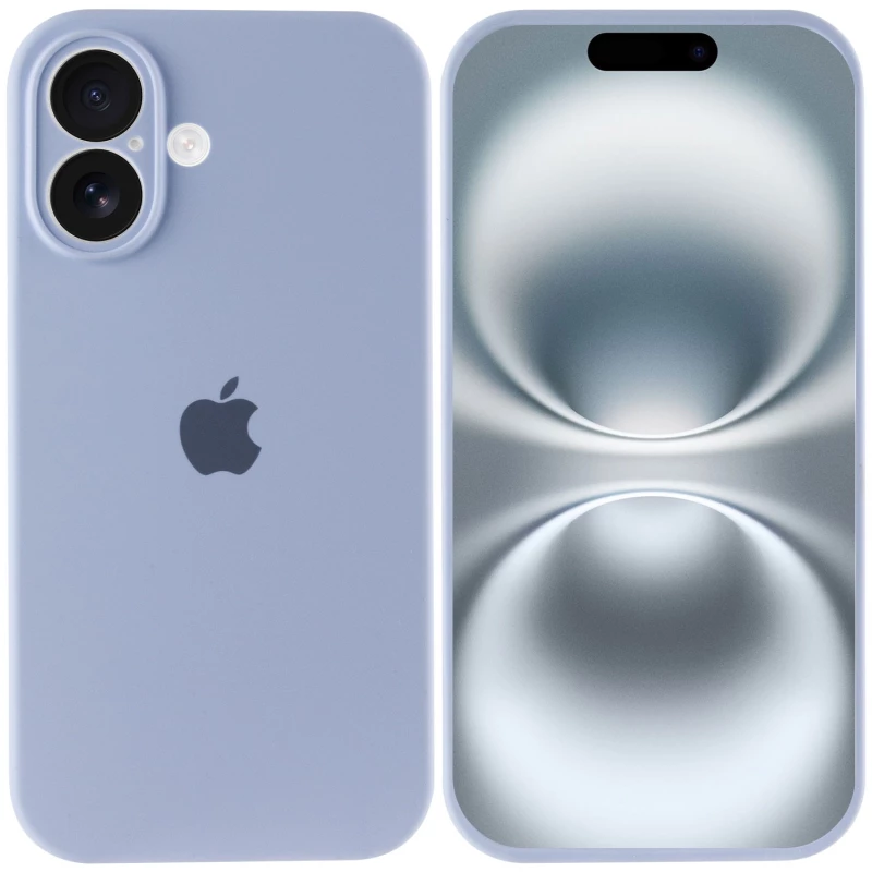 Чохол Silicone Case з захистом камери на Apple iPhone 16 Plus – Блакитний / Lilac Blue. Фото 5 з 8