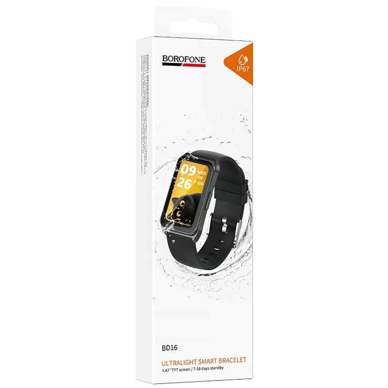 Фітнес-трекер Borofone BD16 Smart bracelet – Black. Фото 5 з 5