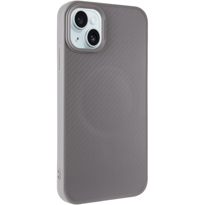 TPU чохол Carbon Protective with Magsafe для Apple iPhone 14 (6.1") – Grey. Фото 2 з 6
