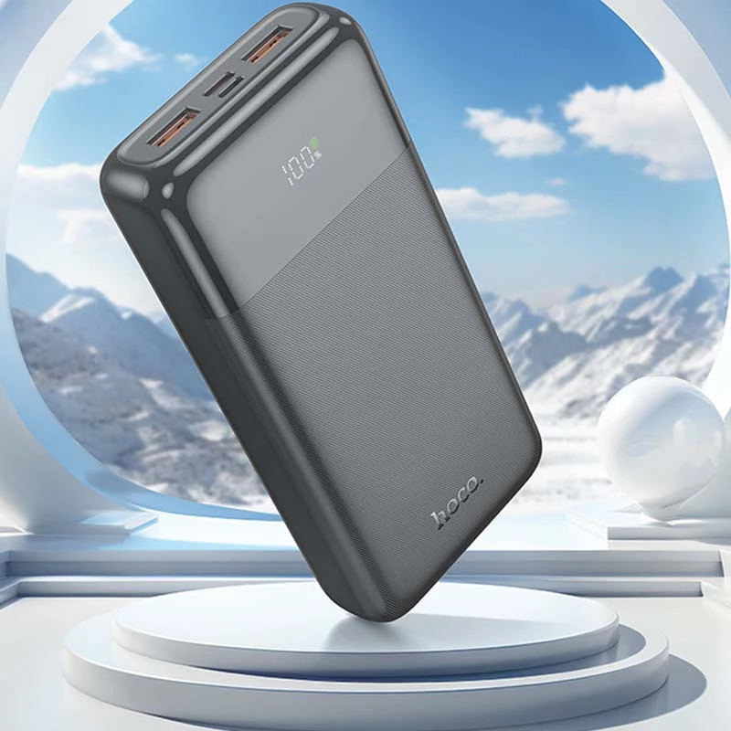 Портативне ЗП Power Bank Hoco J121A Fast 22.5W+PD20W 20000 mAh – Black. Фото 3 з 4