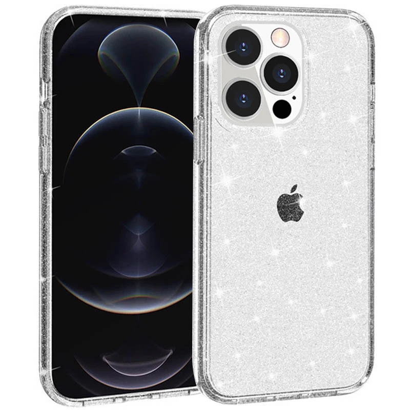 

Блискучий силіконовий чохол на Apple iPhone 13 Pro (6.1") (Clear)