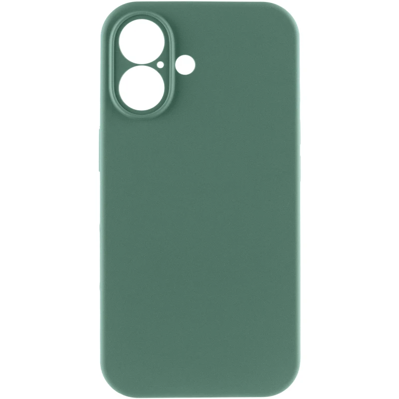 Чехол Silk Full Camera Protective (AA) NO LOGO для Apple iPhone 16 – Зеленый / Pine green. Фото 3 из 7
