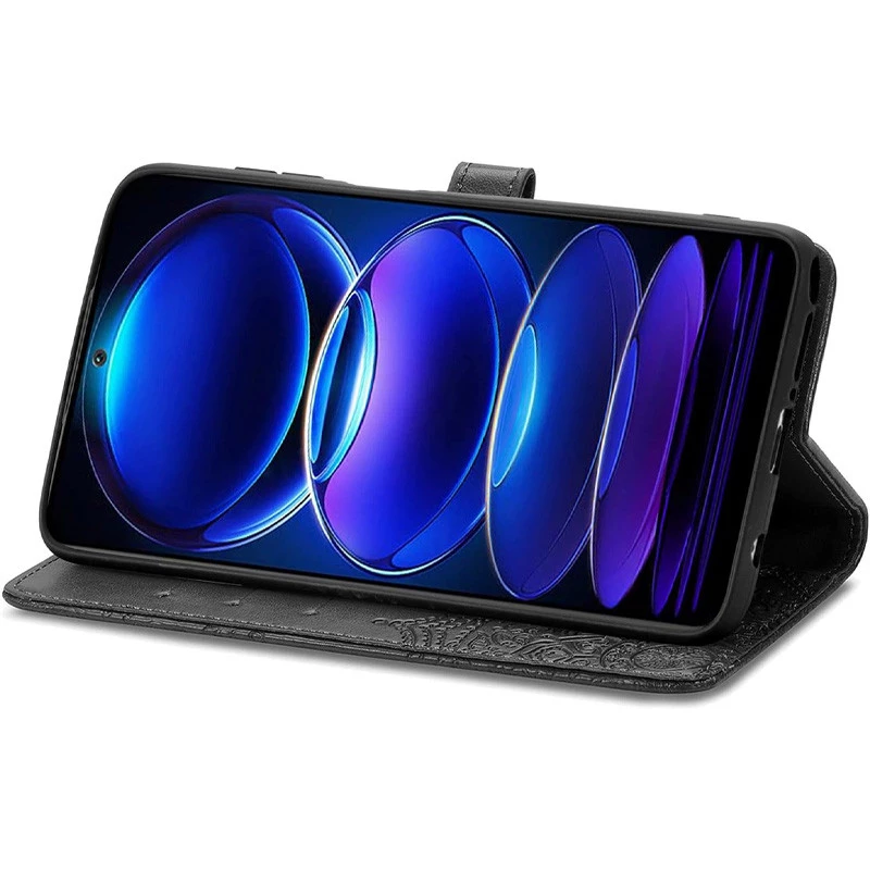 Шкіряний чохол-книжка Art Case з візитницею для Oppo Reno11 F – Чорний. Фото 3 з 4