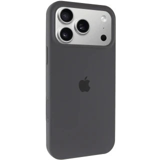 Чохол Silicone Case з закритим низом на Apple iPhone 17 Pro Max (6.9") — Сірий / Dark Gray