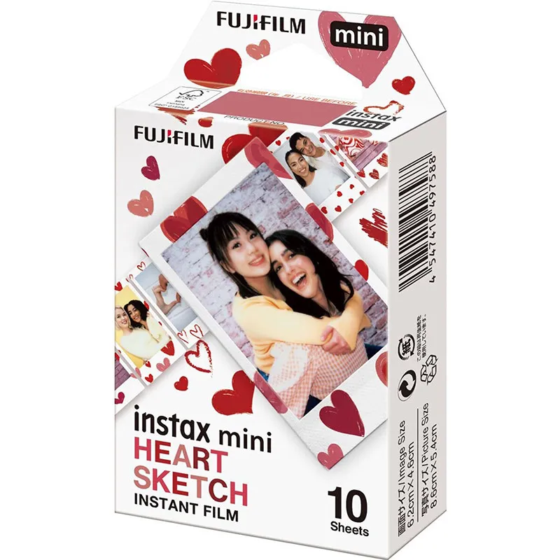 Фотобумага Color Fujifilm INSTAX MINI 10 Sheets – Heart Sketch. Фото 1 из 3