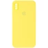 Чохол Silicone Case Square з захистом камери на Apple iPhone XS (5.8") – Жовтий / Yellow. Фото 1 з 1
