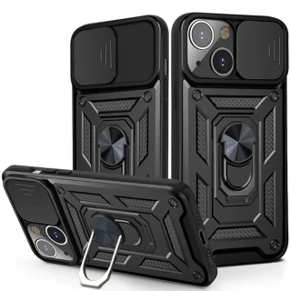 Удароміцний чохол Ummi Camshield Serge Ring (in box) для Apple iPhone 14 (6.1") — Чорний / Black
