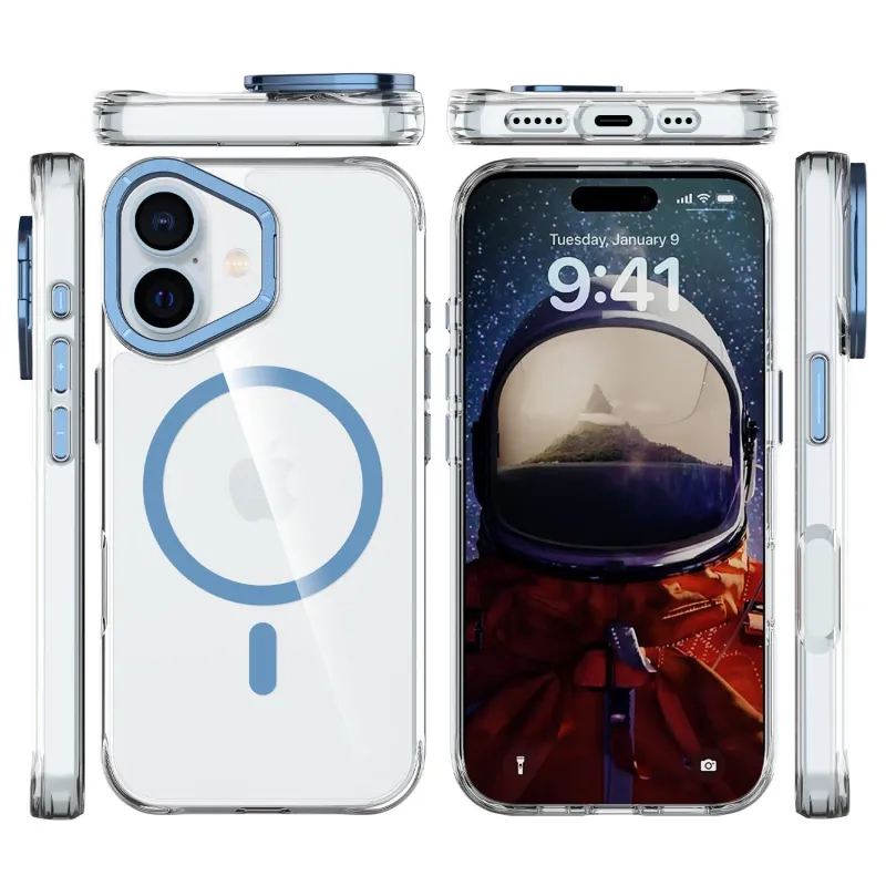 Чохол TPU Space Case Apex with Magnetic Fit для Apple iPhone 16 – Синій / Navy Blue. Фото 4 з 4
