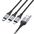 Дата кабель Hoco X102 Fresh 3in1 USB to Lightning + MicroUSB + Type-C (1m) – Black. Фото 3 з 8