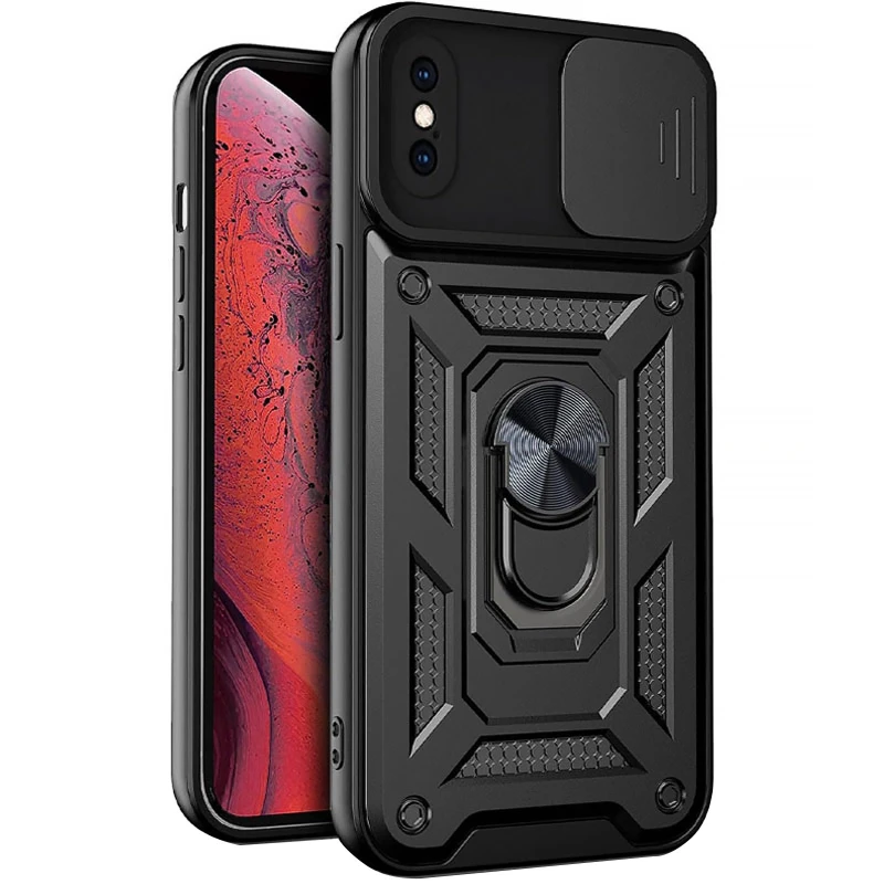 Ударопрочный чехол Ummi Camshield Serge Ring (in box) для Apple iPhone XS (5.8") фото 1 из 2