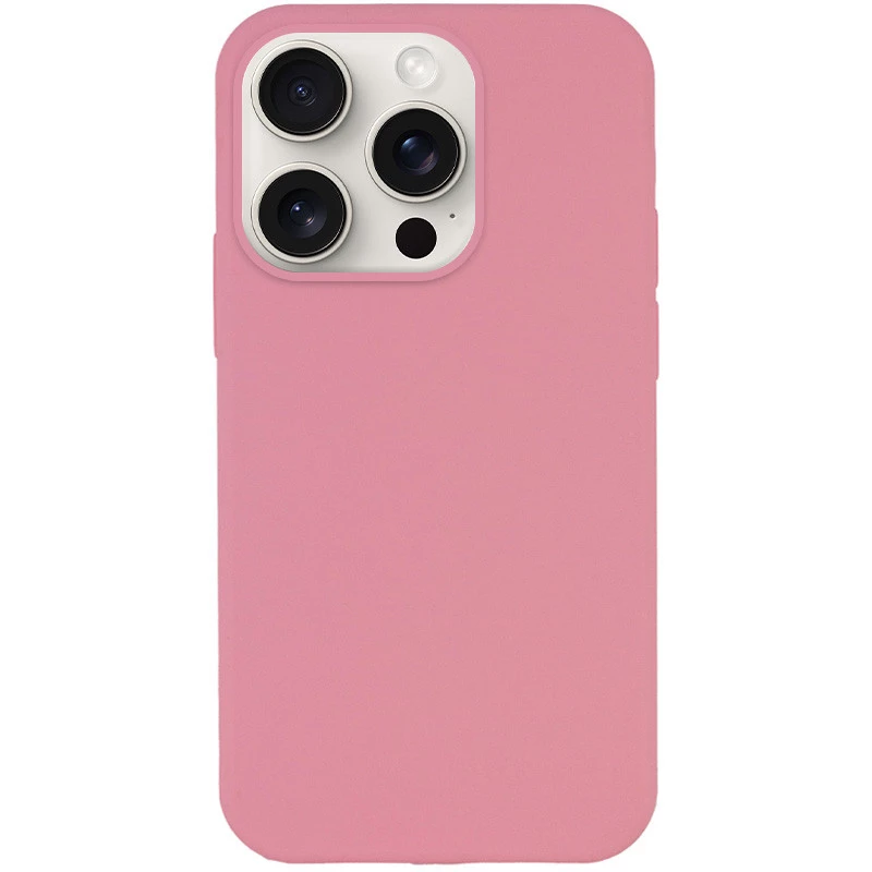 Чохол з закритим низом Silicone Case на Apple iPhone 15 Pro (6.1") – Рожевий / Light pink. Фото 1 з 5