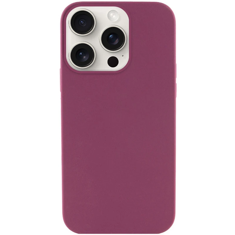 Silicone Case (AA) NO LOGO with MagSafe для Apple iPhone 15 Pro (6.1") – Бордовий / Plum. Фото 1 з 1
