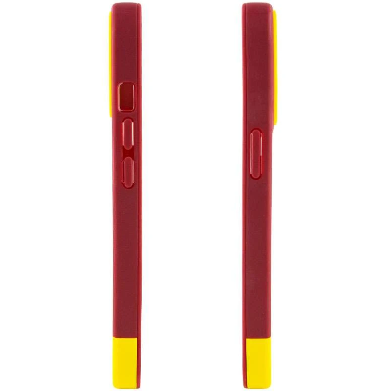 Двоколірний чохол Bichromatic на Apple iPhone 12 (6.1") – Brown burgundy / Yellow. Фото 4 з 5