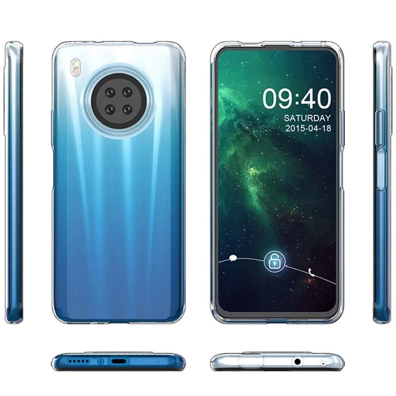 Ультратонкий силіконовий чохол 1мм на Huawei Y9a – Безбарвний (прозорий). Фото 5 з 6