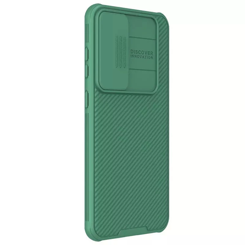 Пластикова накладка Nillkin Pro зі шторкою для камери та магнітом на Samsung Galaxy S24+ – Deep Green. Фото 2 з 8