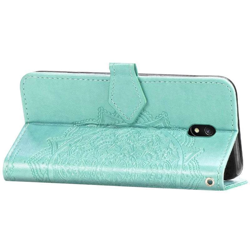 Шкіряний чохол-книжка Art Case з візитницею для Xiaomi Redmi 8a – Бірюзовий. Фото 4 з 7