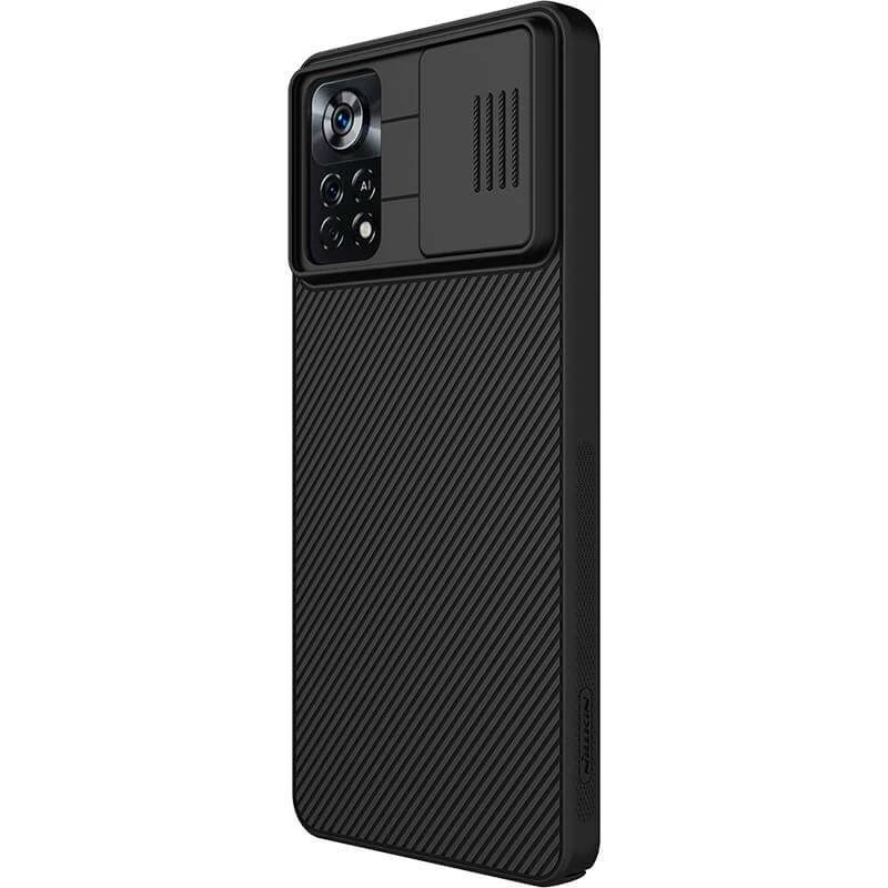 Карбована накладка Nillkin зі шторкою для камери на Xiaomi Poco X4 Pro 5G – Чорний / Black. Фото 5 з 5