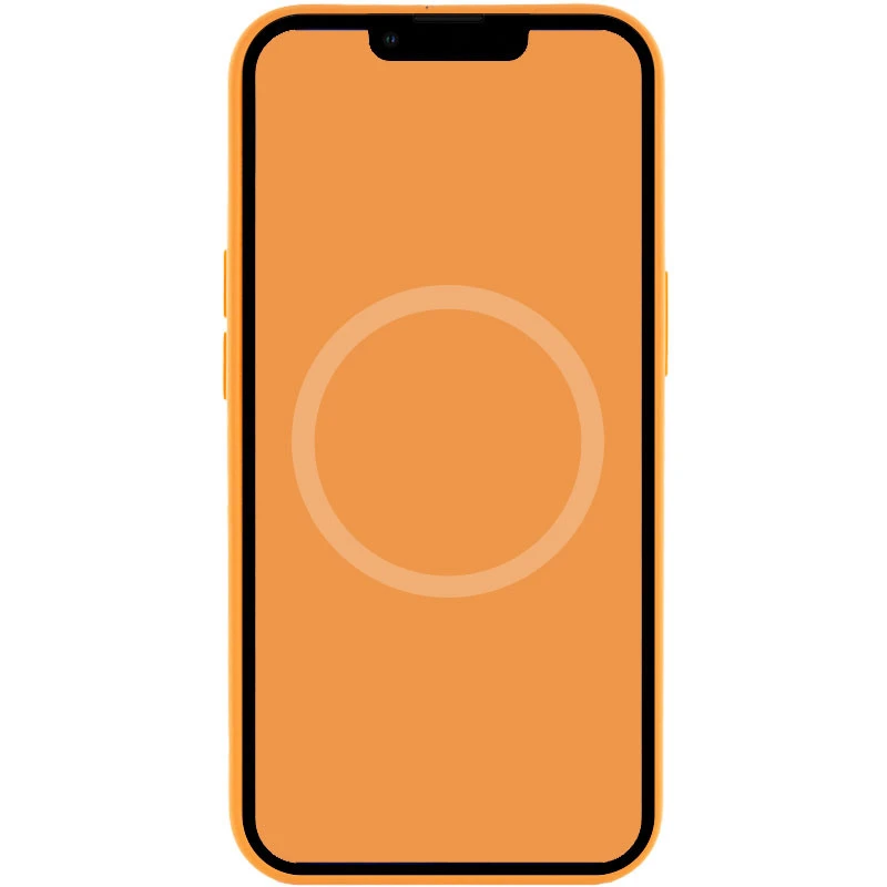 Чохол Silicone case (AAA) with Magsafe and Animation для Apple iPhone 13 Pro (6.1") – Помаранчевий / Marigold. Фото 3 з 7