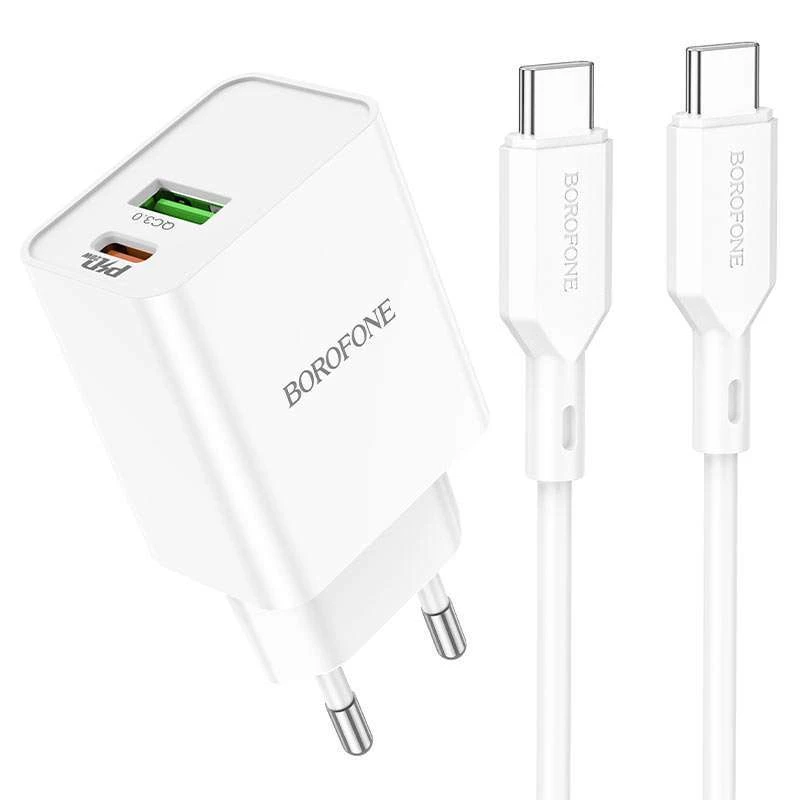 

МЗП Borofone BA69A Resource PD20W+QC3.0 (Type-C to Type-C) (White)