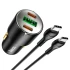 АЗУ Hoco NZ6 PD45W (2Type-C/1USB) + Type-C to Type-C – Black. Фото 4 з 7