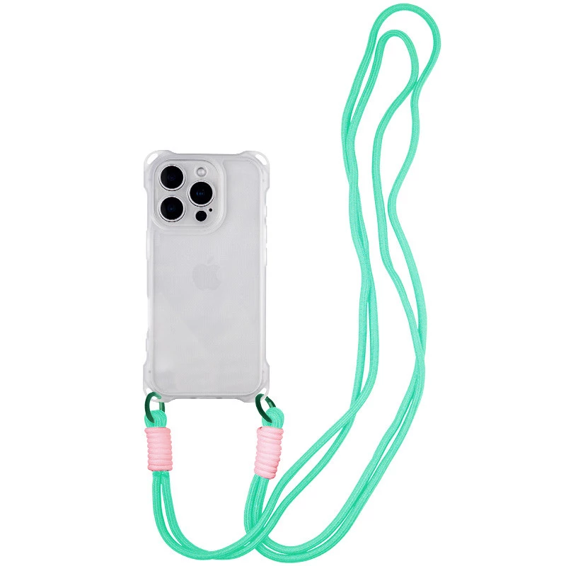 Силіконовий чохол CrossBody зі шнурком для Apple iPhone 17e (6.1") – Transparent. Фото 1 з 7