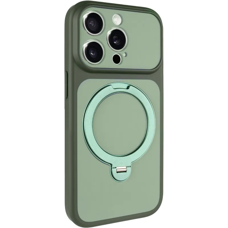 Чехол Ummi Full Camera with Magnetic Fit HQ Ring для Apple iPhone 13 Pro Max (6.7") – Green. Фото 1 из 2