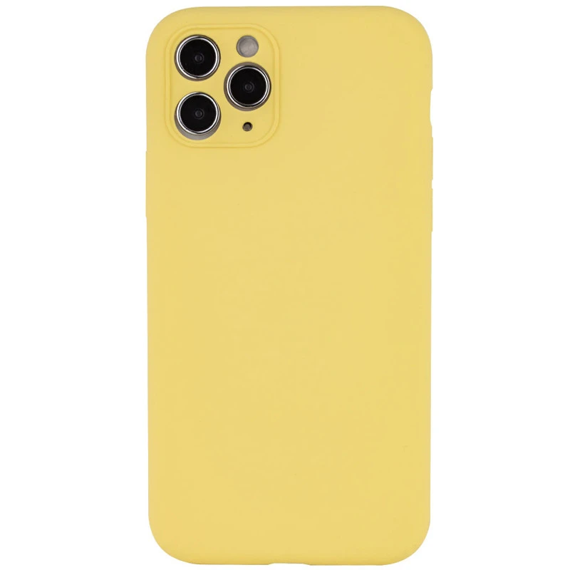 Чохол Silk Full Camera Protective (AA) NO LOGO для Apple iPhone 12 Pro (6.1") – Жовтий / Yellow. Фото 1 з 1