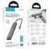 Перехідник HUB Hoco DUP09 (Type-C to HDMI+USB 3.0+USB 2.0+2xType-C+SD/TF) – silver. Фото 5 з 5