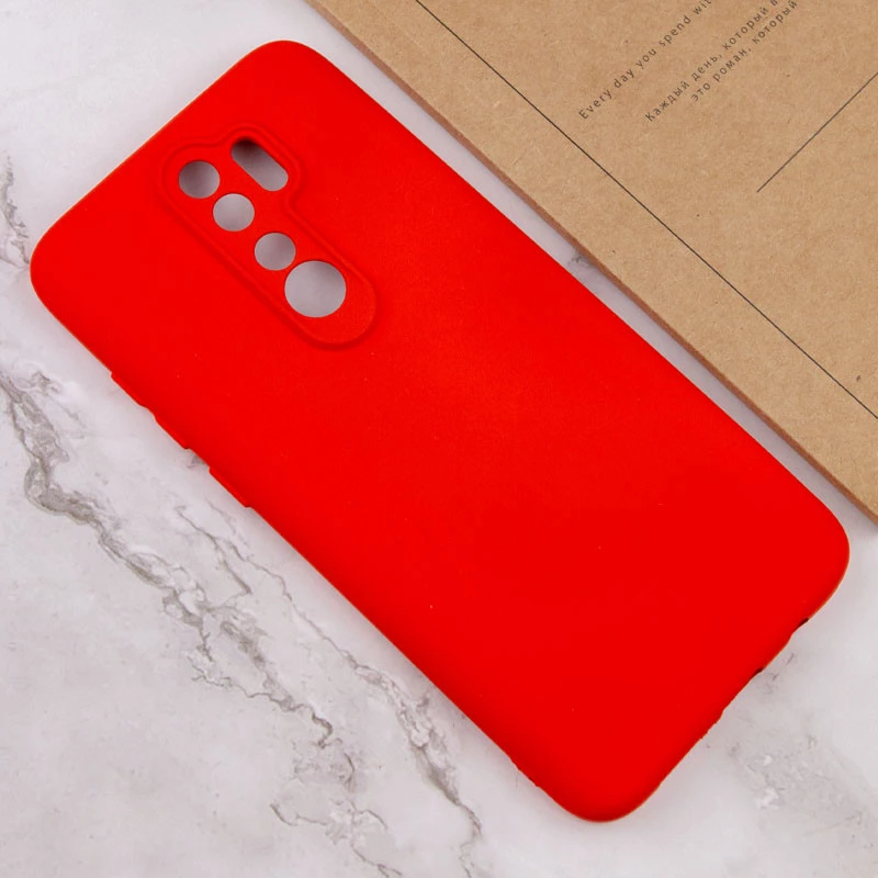 Цветной силиконовый чехол GETMAN с закрытой камерой на Xiaomi Redmi Note 8 Pro – Красный / Red. Фото 4 из 7