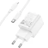 МЗП Hoco C147A PD20W+QC3.0 (1USB-A/1C) + кабель Type-C to Lightning – White. Фото 4 з 6