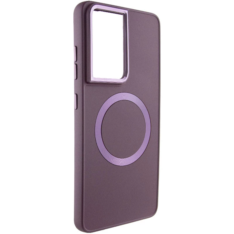 

TPU чехол Bonbon с металлическими кнопками та MagSafe на Samsung Galaxy S24 Ultra (Бордовый / Plum), Бордовий / plum
