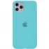 Чехол Silicone Case с закрытым низом для Apple iPhone 11 Pro Max (6.5") – Бирюзовый / Marine Green. Фото 1 из 3