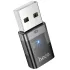 Перехідник Hoco UA36C USB male to Type-C female USB2.0 – Black. Фото 1 з 4