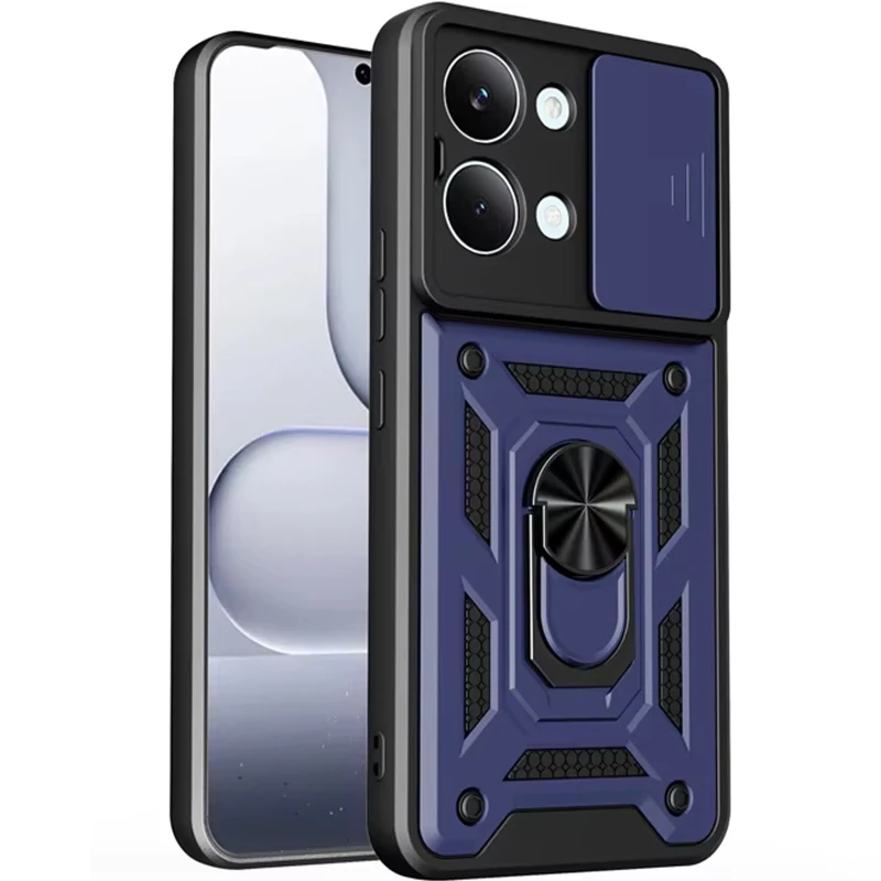 Удароміцний чохол Ummi Camshield Serge Ring (in box) для Xiaomi Poco X8 Pro Max – Синій / Navy. Фото 1 з 1
