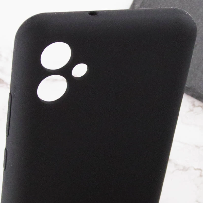 Кольоровий силіконовий чохол GETMAN із закритою камерою для Samsung Galaxy A05 – Чорний / Black. Фото 9 з 12