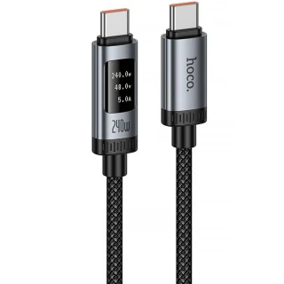 Дата кабель Hoco U148 Lord with display Type-C to Type-C 100W (1.2m) фото 1 з 1