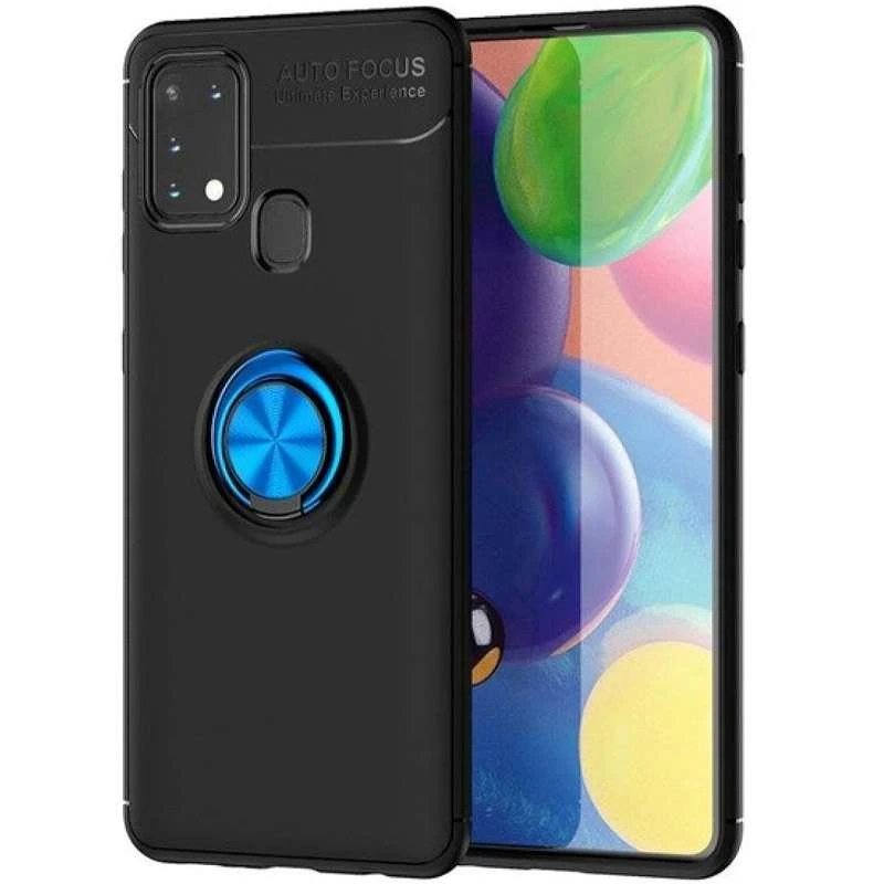 

Чохол Deen ColorRing з кільцем на Samsung Galaxy M31 (Чорний / Синій)