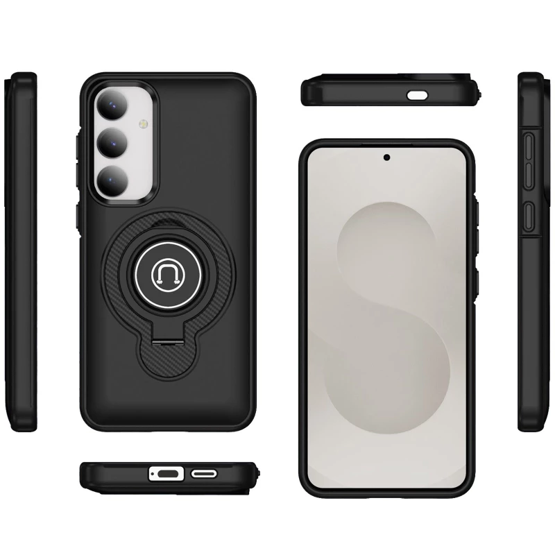 TPU+Textured PC Magnet для Samsung Galaxy S24+ – Black. Фото 3 из 4