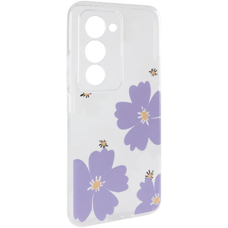 Чехол TPU Clear Joy для Xiaomi Redmi 15 4G (Global) / 5G – Pastel Daisies. Фото 1 из 6