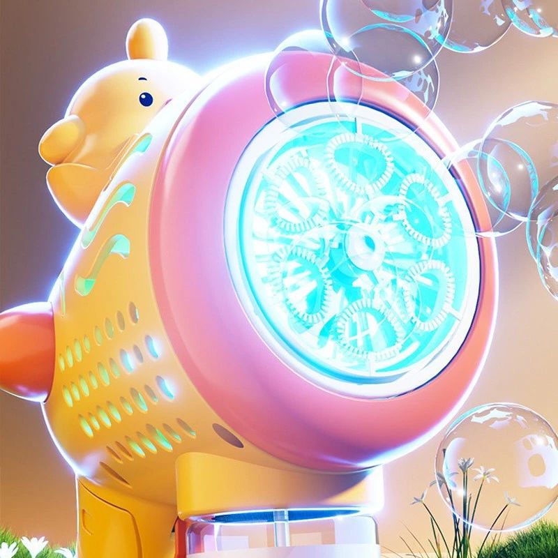 Пістолет з мильними бульбашками H045 Duckling + bottle 50ml – Yellow. Фото 3 з 3