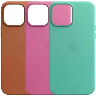 Шкіряний чохол Leather Case з MagSafe на Apple iPhone 12 Pro (6.1") фото 1 з 4
