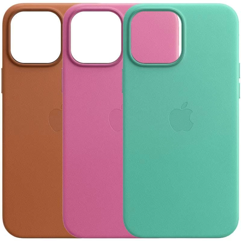 Шкіряний чохол Leather Case з MagSafe на Apple iPhone 13 Pro (6.1") фото 2 з 3